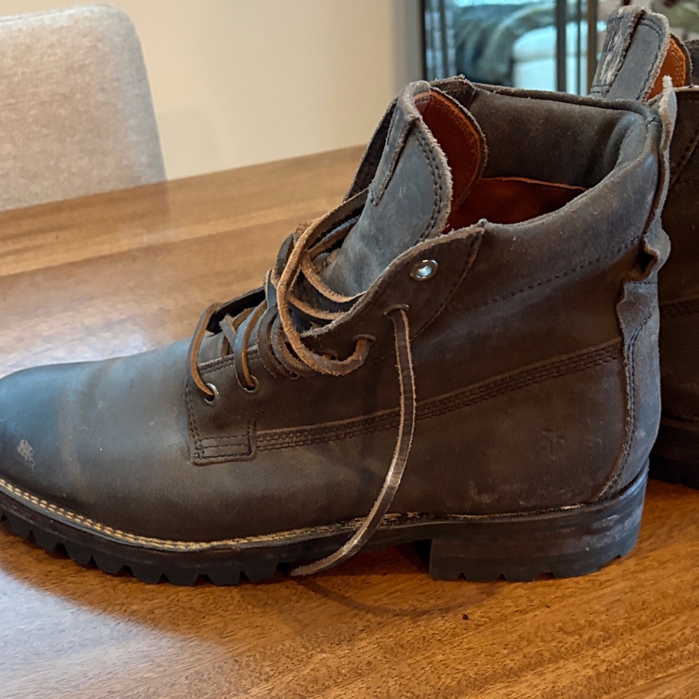Frye Men's Brown Leather Boots Size 11 - Picture 7 of 9